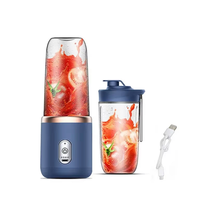Electric Juicer Cup for Travel Portable Juicer Mixer 6 Blades Usb Fresh Fruit Juice Personal Blender Portable Blender Smoothie